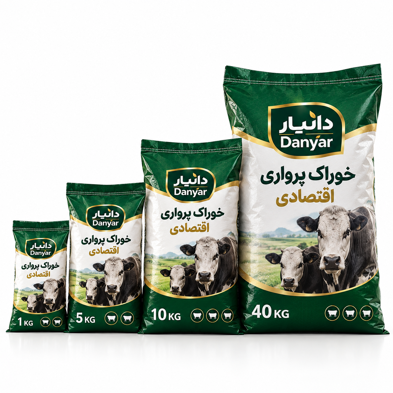 خوراک پرواری اقتصادی دانیار در وزن‌های ۱، ۵، ۱۰ و ۴۰ کیلوگرم
